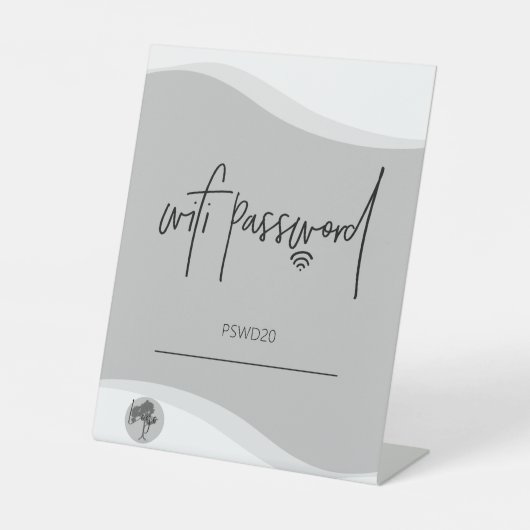 Aangepast toetsenbord met Wifi-wachtwoord Reclamebord Met Voetstuk (Voorkant)