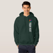 Aangepast toevoegen Afbeelding tekst Sjabloon Mann Hoodie (Voorkant volledig)