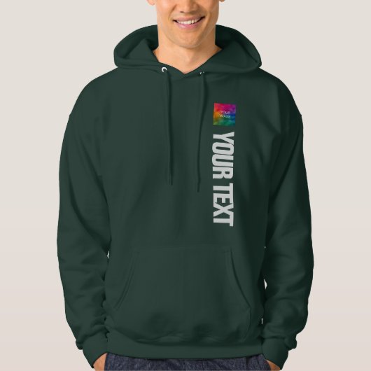 Aangepast toevoegen Afbeelding tekst Sjabloon Mann Hoodie (Voorkant)
