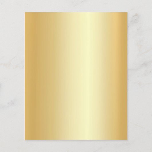 Aangepast toevoegen Jouw tekst Faux Gold Glamour S Flyer (Achterkant)