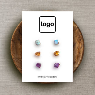 Aangepast toevoegen Logo Six Earring Hole Sets Dis Visitekaartje