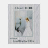 Aangepast toevoegen naam Guardian Angel Blanket Fleece Deken (Voorkant)