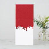 Aangepast tomatenrood druppel effect menu (Staand voorkant)