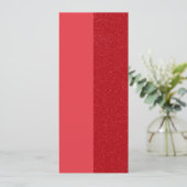 Aangepast Tomatenrood Glitter Slank Kaartontwerp (Staand voorkant)