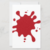 Aangepast Tomatenrood Inktspat Papierblad (Voorkant)