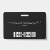 Aangepast totaal zwarte Logo foto werknemer Lanyar Badge (Back)