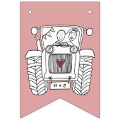 Aangepast tractorland Barn Rustic Wedding Vlaggetjes (Eerste vlag)