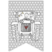 Aangepast tractorland Barn Rustic Wedding Vlaggetjes (Eerste vlag)