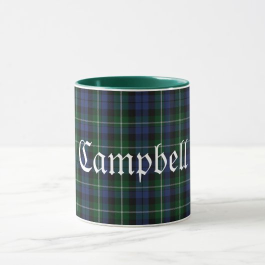 Aangepast traditioneel Campbell Tartan Mok (Midden)