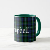 Aangepast traditioneel Campbell Tartan Mok (Voorkant rechts)