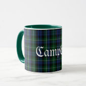 Aangepast traditioneel Campbell Tartan Mok (Voorkant links)