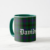 Aangepast traditioneel Davidson Tartan Mok (Voorkant links)