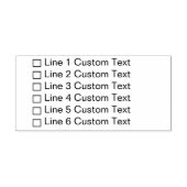 Aangepast traditioneel selectievakje voor 6 lijnen rubberstempel (Afrduk)