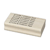 Aangepast traditioneel selectievakje voor 6 lijnen rubberstempel (Stempel)