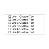 Aangepast traditioneel selectievakje voor 6 lijnen  zelfinktende stempel (Design)