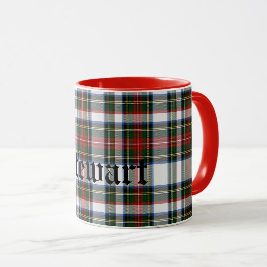 Aangepast traditioneel stewart-tartan mok (Voorkant rechts)