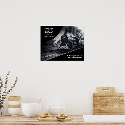 Aangepast treinnummer 45 poster (Keuken)