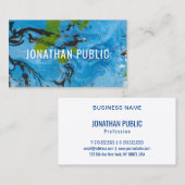 Aangepast Trendy Blue Yellow Modern Abstract Elega Visitekaartje (Voorkant / Achterkant)