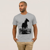 Aangepast Trendy Elegant Moderne Pop Art die paard T-shirt (Voorkant volledig)