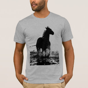 Aangepast Trendy Elegant Moderne Pop Art die paard T-shirt