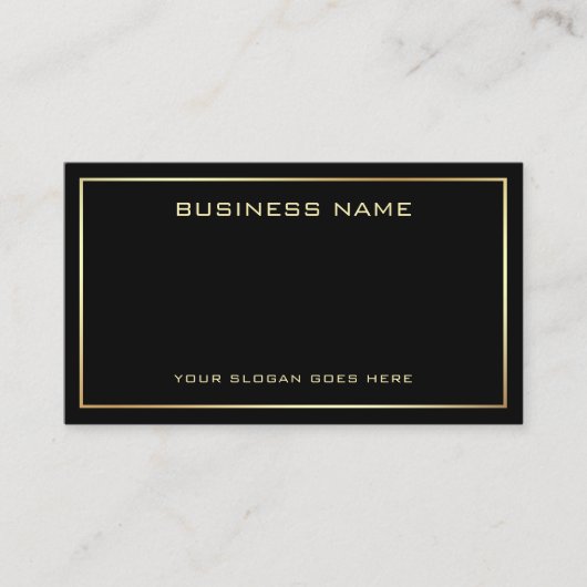 Aangepast Trendy Elegant Moderne Sjabloon Black Go Visitekaartje (Voorkant)