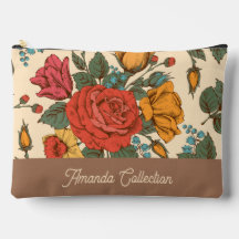Aangepast trendy klassiek botanisch patroon Bruin