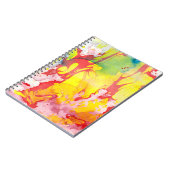 Aangepast Trendy Modern Abstract Geel Rood Blauw Notitieboek (Linkerzijde)