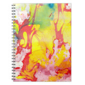 Aangepast Trendy Modern Abstract Geel Rood Blauw Notitieboek (Voorkant)
