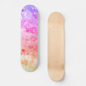 Aangepast Trendy Roze Blauw Paars Groen Modern Persoonlijk Skateboard (Voorkant)