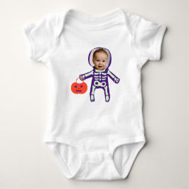Aangepast trick or treat skelet Halloween Romper