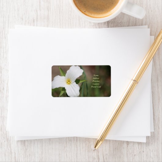 Aangepast trillium-label etiket (Insitu)