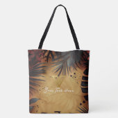 Aangepast: Tropical Twilight Personalized Tas. Tote Bag (Achterkant)