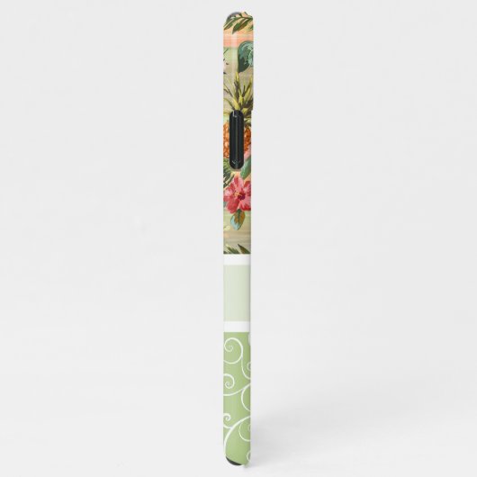 Aangepast tropisch anananas kleurig flessenpatroon iPhone hoesje (Rechterkant)