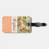 Aangepast tropisch anananaslagerpatroon bagagelabel (Achterkant horizontaal)