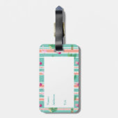 Aangepast tropisch Bagagelabel (Achterkant verticaal)