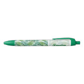 Aangepast Tropisch Hawaiian Green Palm Leafs Patro Zwarte Inkt Pen (Bovenkant)