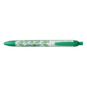 Aangepast Tropisch Hawaiian Green Palm Leafs Patro Zwarte Inkt Pen (Achterkant)