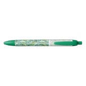 Aangepast Tropisch Hawaiian Green Palm Leafs Patro Zwarte Inkt Pen (Achterkant)