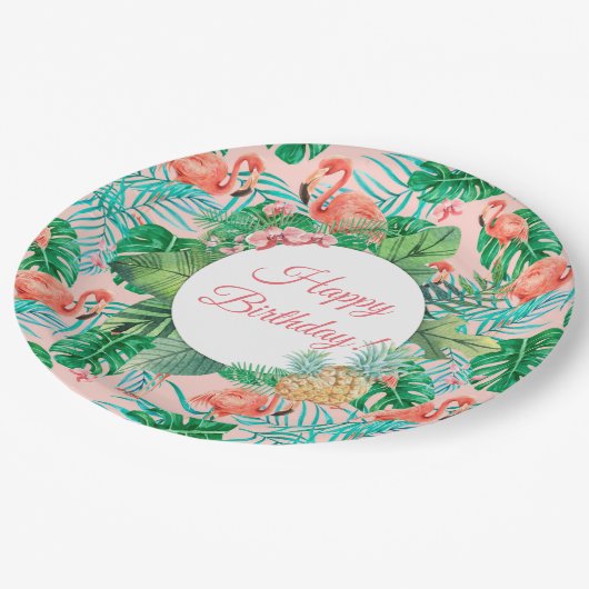 Aangepast tropisch papieren bordje (Gekanteld)