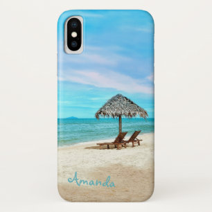 Aangepast tropisch strand Case-Mate iPhone case