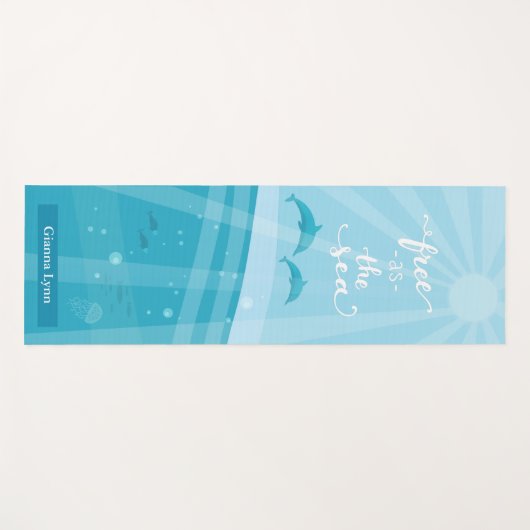 Aangepast tropisch strand Ocean Marine Life Yogamat (Voorkant (horizontaal))