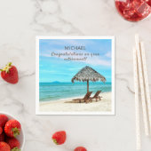 Aangepast tropisch strand papier voor de Pensioner Servet (Insitu)