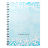 Aangepast tropisch strand voor gekleurde Starfish Notitieboek (Voorkant)