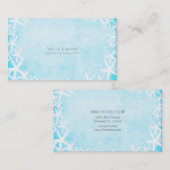 Aangepast tropisch strand voor gekleurde Starfish  Visitekaartje (Voorkant / Achterkant)