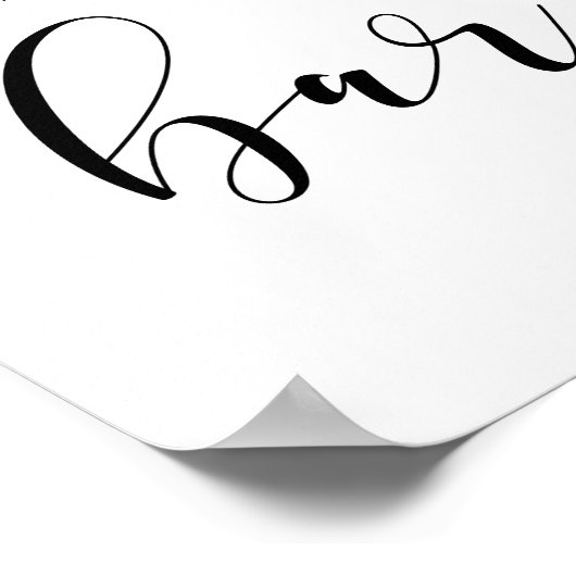 Aangepast trouwbalkje poster (Hoek)