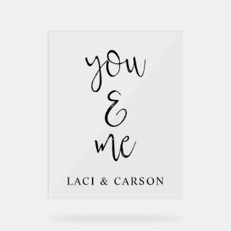 Aangepast trouwbord – Elegante gepersonaliseerde w Acryl Bord