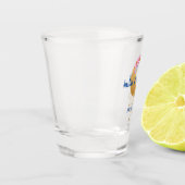 Aangepast trouwcadeau gouden maan shot glas (Links)