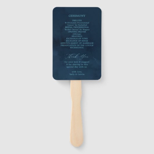 Aangepast trouwhandventilatorprogramma met oceaang handwaaier (Achterkant)