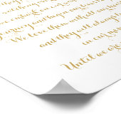Aangepast trouwherdenkingbord goud poster (Hoek)