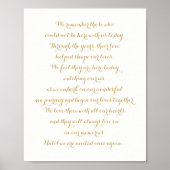 Aangepast trouwherdenkingbord goud poster (Voorkant)